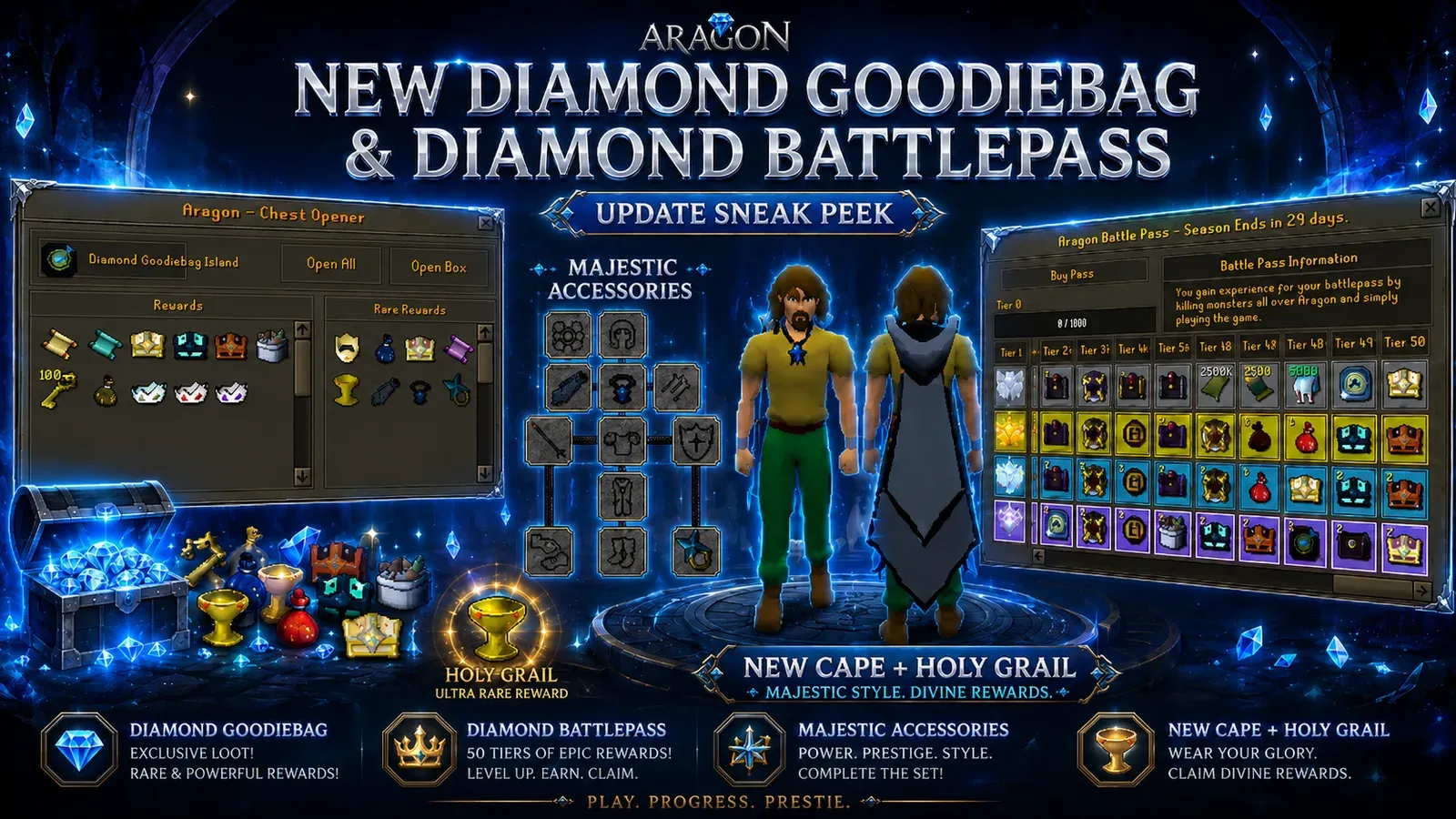 Official Elite Osirian Tomb & Diamond Battle Pass update banner